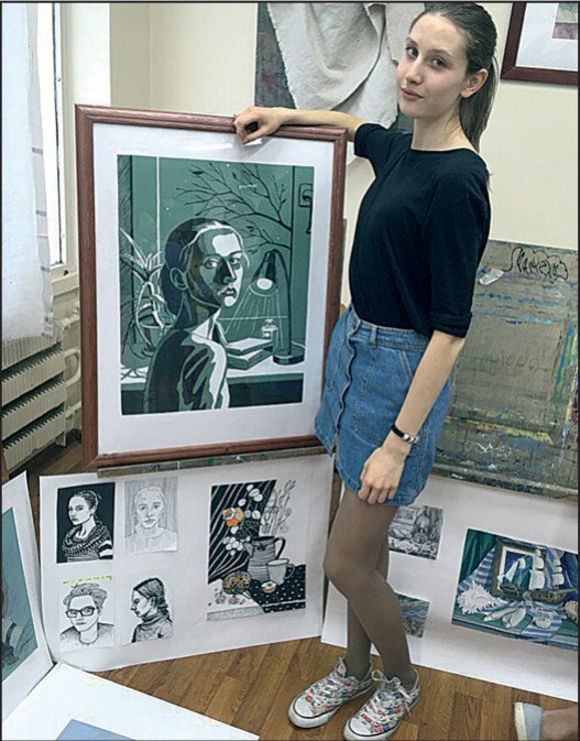 Арина Тарасова — фото из журнала «Юный художник» (№ 6, 2019)